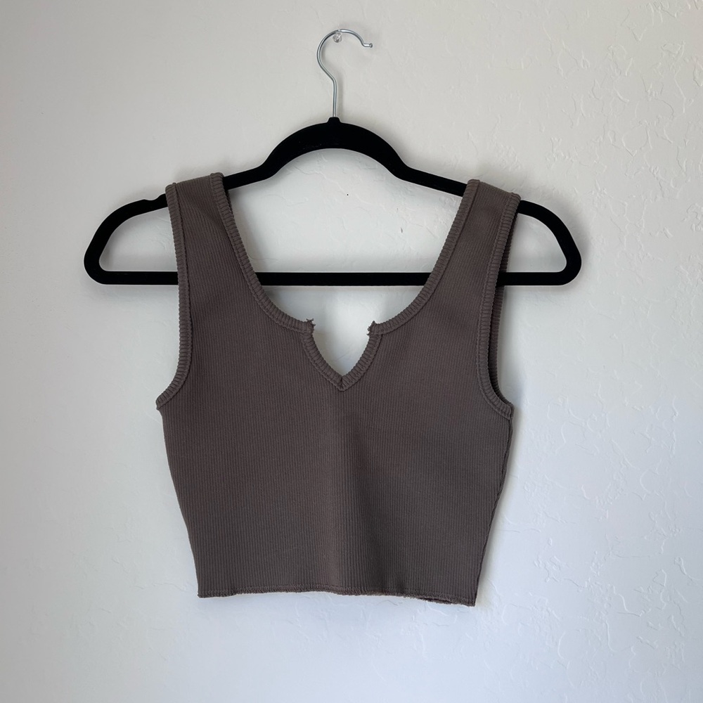 Sorella Boutique Women’s Brown Cropped Top Stylish Summer Size M